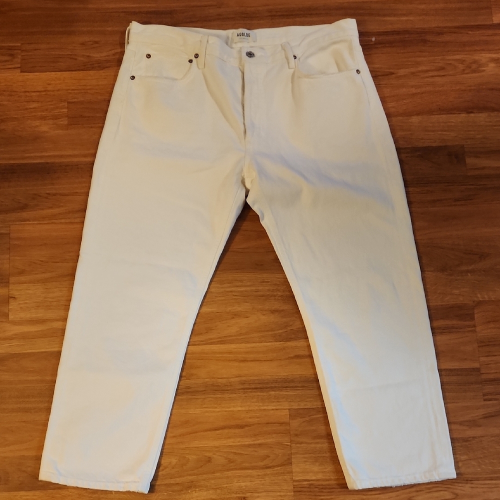 Agolde  Relaxed Fit White Jeans
